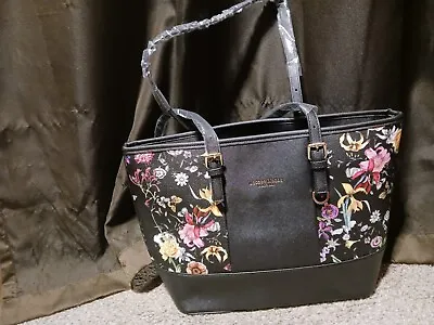 Jocose Moose Floral Tote Purse Laptop Bag • $25