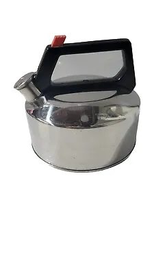 VTG Farberware MCM 2.5 QT Stainless Steel Whistling Tea Pot Kettle Model 758A • $18.99