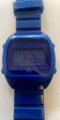 Vintage ADIDAS - Unisex Digital Blue 40mm Wrist Watch (ADH2728) • $24.95