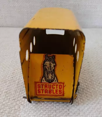 Vintage Structo Stables Horse Trailer Metal Toy • $20