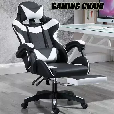 Extra Wide Deluxe Gaming Chair Office Computer Racing Pu Leather • $115