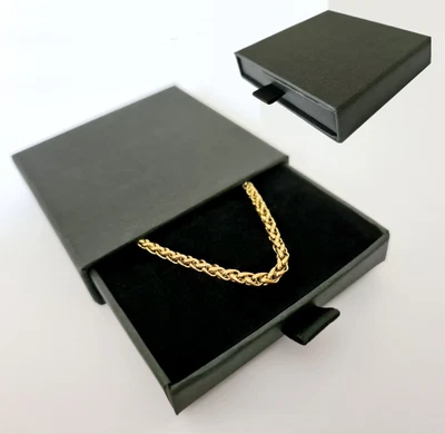 £12.99 • Buy Source 18ct Gold 5mm Herringbone Flat Snake Chain Necklace 16  18  20  24 Inches