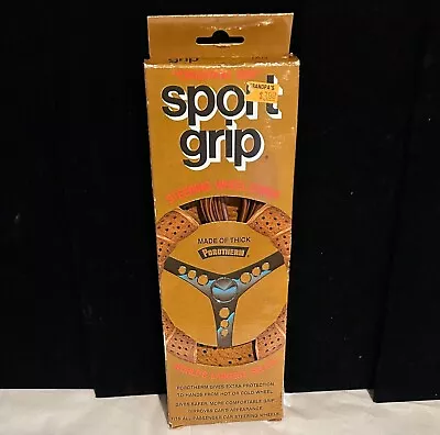 NEW Vintage NOS Sport Grip Steering Wheel Cover TAN Porotherm SUPERIOR Brand • $39.99