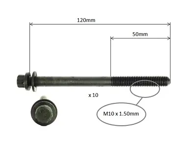 Cylinder Head Bolt Set For Suzuki Grand Vitara Jb416 1.6l M16a 9/2005-7/2008 • $32.16