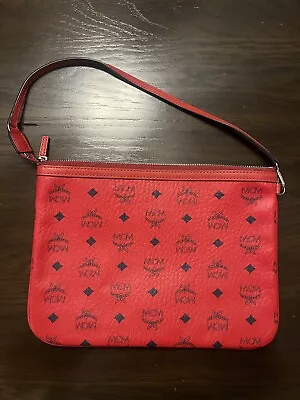 Authentic MCM Pouch Clutch From Reversible LIZ Shopper Set / Red All Over Print • $200