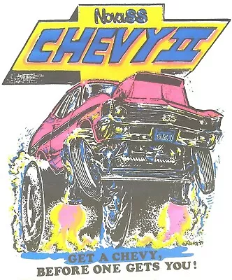 1970 Chevy Nova SS Vintage 70's Roach T-Shirt Transfer Only / Iron On. 1971 • $24.95