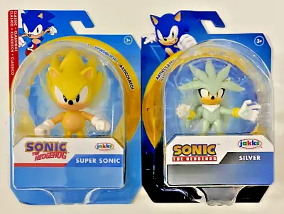 SUPER SONIC & SILVER Sonic The Hedgehog 2.5  Action Figures • $34.99