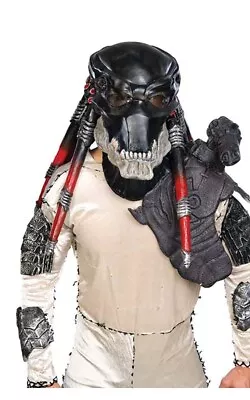 Licensed Black Predator Overhead Latex Costume Mask Fancy Dress Halloween • $57.40