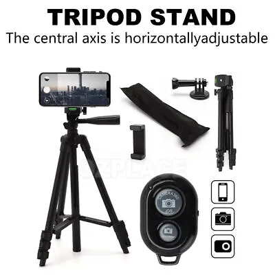 $11.22 • Buy Professional Camera Tripod Stand Mount Remote + Phone Holder For IPhone AU