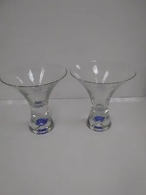 CIROC Glasses Lot Of 2 Clear Blue Martini Bond 007 • $13.95