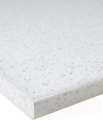 White Sparkle Gloss 30mm Laminate Kitchen Worktop 1m 2m 3m + Free Edging Strip • £0.99