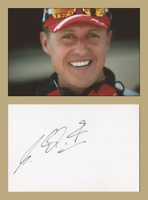 Michael Schumacher - Rare In Person Signed Card + 2 Photos - 1997 - COA • $199.99