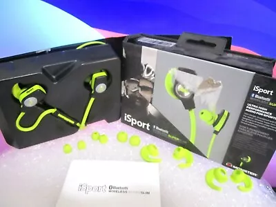 Monster ISport SuperSlim Bluetooth Wireless In-Ear Headphones Neon Green • $20