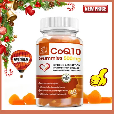 Coenzyme Q10 Coq10 Gummies 500Mg - Boost Energy & Immunity & Heart Health-60Pill • £15.59