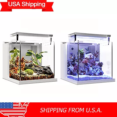 Ecological Desktop Tank Mini Acrylic Aquarium With Back Filter System And Light • $57.60