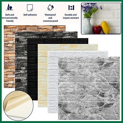 UP20pcs 3D Tile Brick Wall Sticker Self-adhesive Waterproof Foam Wallpaper AU • $15.94