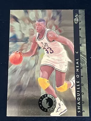 1993 Classic Images #SI 9 Shaquille O’Neal Sudden Impact Insert LSU Tigers • $0.80