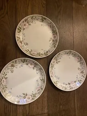 Vintage Damask Rose J&G Meakin 25cm Dinner Plates X 3  - More Of This Set Listed • £15.95