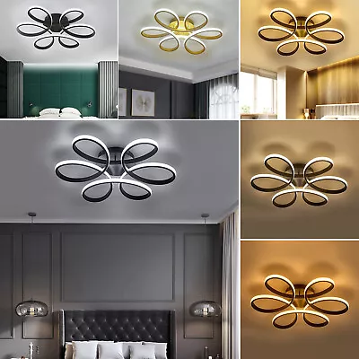 LED Ceiling Light Flower Lamp Fixture Living Bedroom Pendant Multi Color Frame • £58.99