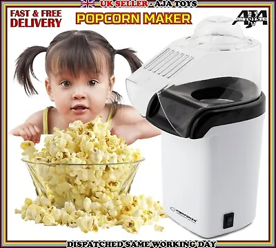 £18.99 • Buy Electric Popcorn Maker Hot Air Popcorn Popper Machine Fat Free 1200w