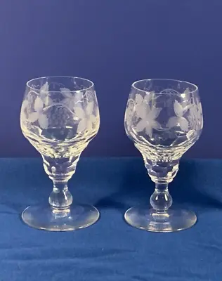 $24.99 • Buy Val St Lambert Crystal VIGNES Cordial Glass 3  - Set Of 2