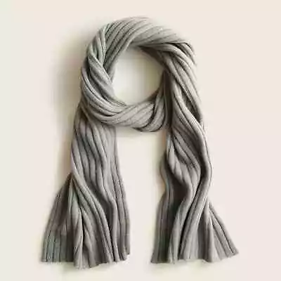 J.Crew Ribbed Cashmere Scarf Grey - NWT • $95