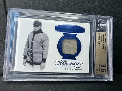 Pop 1 Bgs 9.5 Babe Ruth Flawless Game Used Material 2/15 Sapphire Highest Grade! • $750