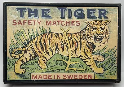 Tiger Safety Matches Sweden Large Oversized Empty Box Store Display • $29.95