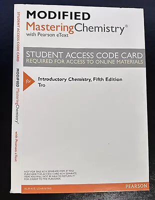 Modified Mastering Chemistry Student Access Code For Introductory Chemistry Tro • $50