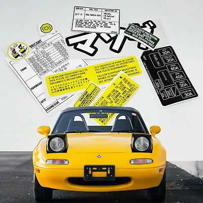 Mazda Mx5 Miata Na 1987- 1997 Popup Warning Caution Engine Stickers Label • $28