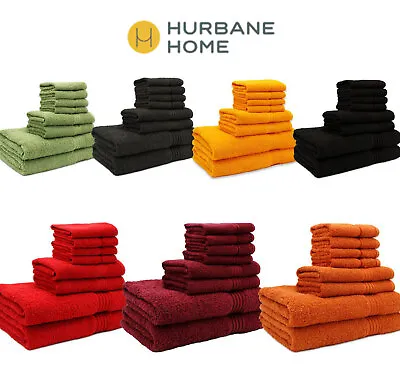 A Grade Luxury Bath Towel Set Of 8 Piece 100% Cotton 700GSM Bathroom Large Hand • $26.99