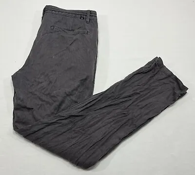 Mens Betabrand Gray Casual Pants Flat Front  Size 32x32 (32x30”) Hemp Cotton • $18