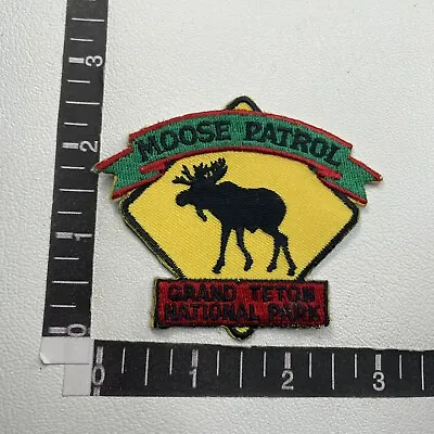 Circa 1990s MOOSE PATROL GRAND TETON NATIONAL PARK Wyoming Patch (Wildlife) 19T3 • $8.49