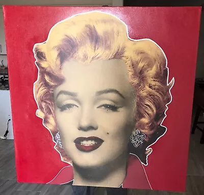 Marilyn Monroe Portrait Painting Signed By Steve Kaufman Canvas Pop-Art 36 X 36 • $4500