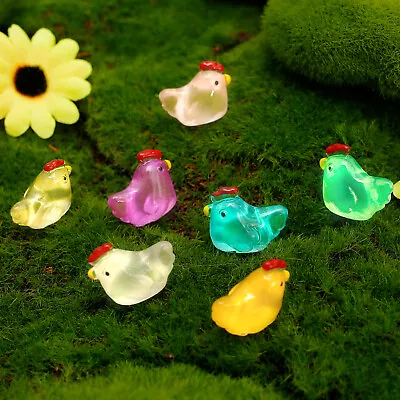 84Pcs Mini Luminous Chicken Waterproof Resin Luminous Chicken Figurines Tomjh • $20.89