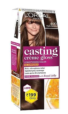 L'Oreal Paris Casting Crème Gloss Conditioning Hair Colour (Dark Brown) 45 Gm • £13.37