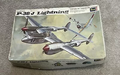 Vintage Revell Lockheed P-38J Lightning 1:32 Kit • $11.50