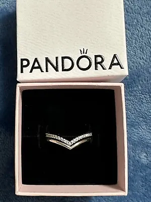 $80 • Buy Pandora Wishbone Ring Pair  Size 60. Free P&P