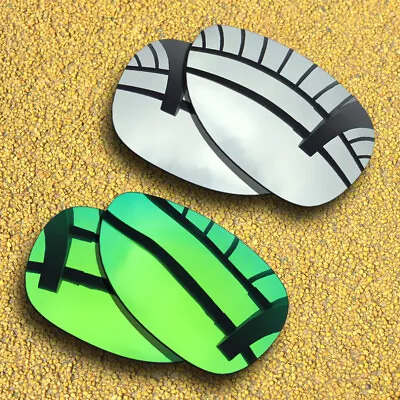 2 Pairs Polarized Lenses Replacement For-OAKLEY Felon-Silver Mirror&Green Mirror • $15.79