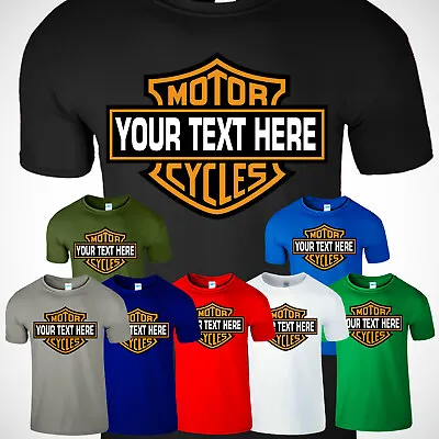 Personalized Motorcycle Custom Men's T Shirt Funny Bike Racing New Gift Tee • $17.99