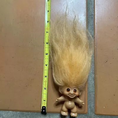 VINTAGE 1964 DAM TROLL With Orange Colored Hair And Amber Eyes • $34