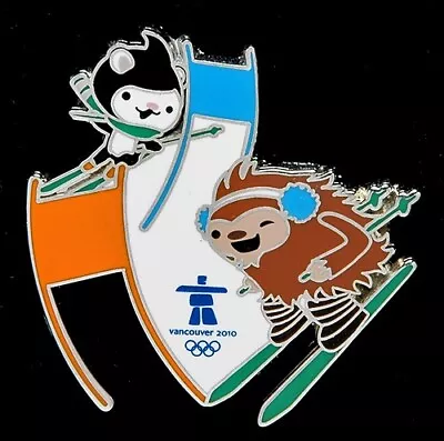 2010 VANCOUVER OLYMPIC PIN MASCOTS SLALOM SKIING Milan Cortina 2026 TRADER • $5.95