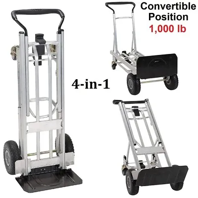 $223.99 • Buy Dolly Cart Heavy Duty Hand Truck Moving Dolly Appliance Furniture Steel Cart 4in