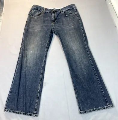 Marc Ecko Cut & Sew Mens Jeans Blue Size 36x29 Bootcut Denim Y2K Cotton • $24.99