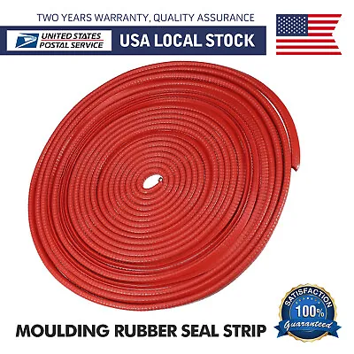 Red 20FT Car Rubber Seal Strip Door Window Trim Edge Noise Sealed Moulding Parts • $11.99