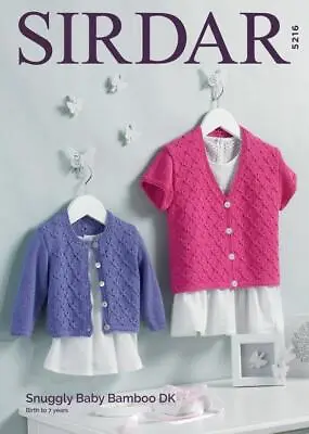 £6.49 • Buy Sirdar Knitting Pattern - Snuggly Baby Bamboo DK, Baby Girl's Cardigan 5216
