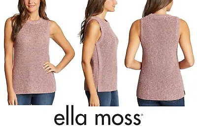 $13.65 • Buy Ella Moss Ribbed Knit Sweater Tank Size XXL Coral Flame Sleeveless Women's New
