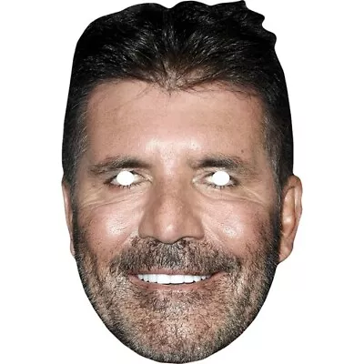 Simon Cowell (V3) Celebrity Card Face Mask - Ready To Wear - Fancy Dress • £1.79