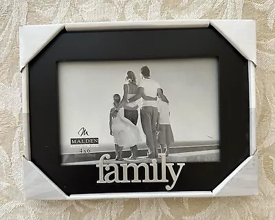 Malden International Blk Wood Picture Frame  Family  4x6 Tabletop Desktop • $11.99