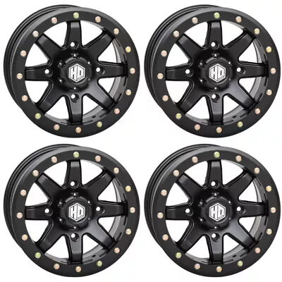 4 ATV/UTV Wheels Set 14in STI HD9 Beadlock Matte Black Narrow 4/137 6+1 TER • $495.56